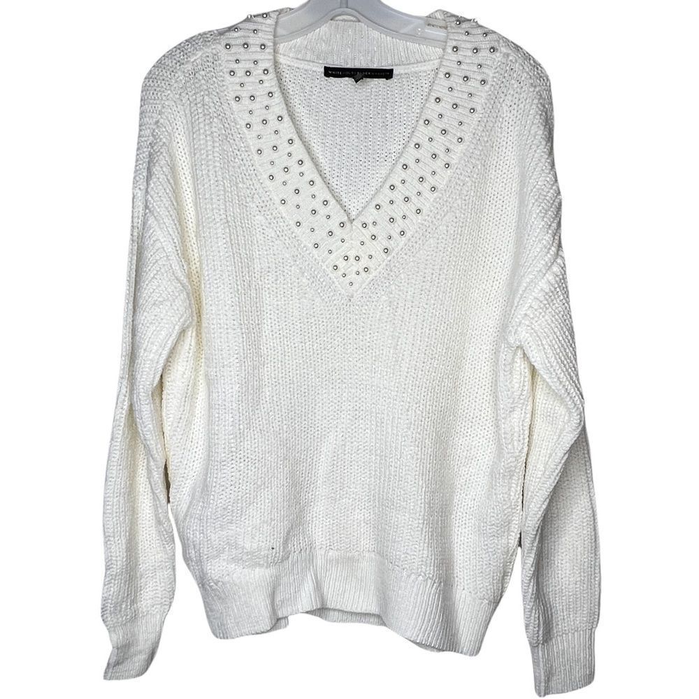 WHBM Sweater With Pearls